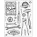 Штампы силиконовые для скрапбукинга Винтажные инструменты, коллекция Мужская тема, Viva Decor Silikon Stempel D101