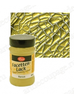 Фацетный лак Viva Facetten Lack 906, цвет Барокко, желтый металлик, 90 мл, Viva Decor 