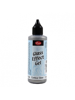 Гель контур с эффектом стекла Viva Glaseffekt Gel, цвет 901 серебро, 82 мл