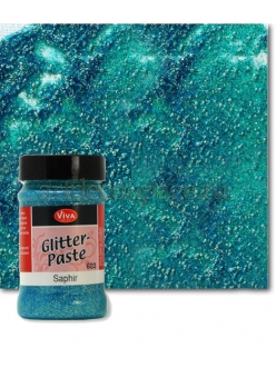 Паста объемная с блестками Viva Glitter Paste, цвет 603 сапфир, 90 мл