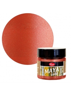 Краска с эффектом металла Viva Maya Gold 301 персик, 50 мл, Viva Decor 