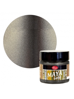 Краска с эффектом металла Viva Maya Gold 801 серый 50 мл, Viva Decor 