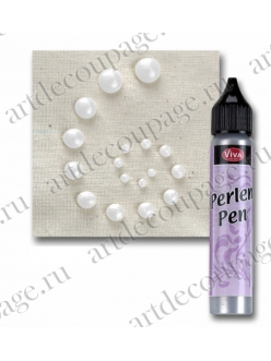Краска для создания жемчужин Viva Perlen Pen 101 перламутровый белый