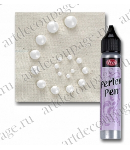 Краска для создания жемчужин Viva Perlen Pen, цвет 101 перламутровый белый, 25 мл