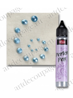Краска для создания жемчужин Viva Perlen Pen, цвет 601 перламутровый светло-голубой, 25 мл
