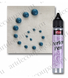 Краска для создания жемчужин Viva Perlen Pen, цвет 650 бирюзовый, 25 мл