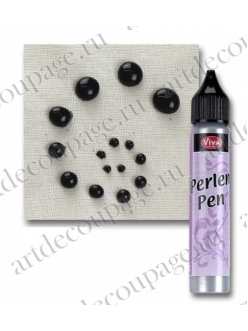 Краска для создания жемчужин Viva Perlen Pen, цвет 800 черный, 25 мл