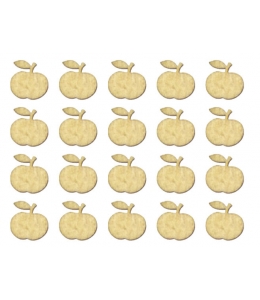 Декоративные плоские фигурки из фанеры, набор "Яблоки", 15 мм, 20 шт