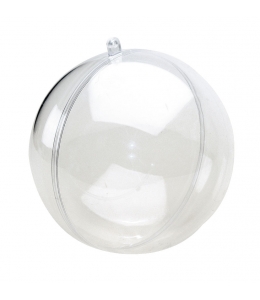 Заготовка шар разъемный, прозрачный пластик, 10 см, HEMLINE (Австралия)