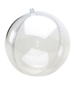 Заготовка шар разъемный, прозрачный пластик, 12 см, HEMLINE (Австралия)