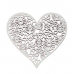 Декоративный элемент Сердце ажурное, белый металл, 9,5х10 см, Stamperia