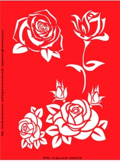 Трафарет Роза, размер 15х18 см, толщина 0,5 мм