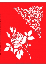 Трафарет объемный Уголок и роза, 21х26 см, толщина 0,5 мм