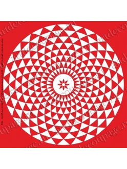 Трафарет Орнамент круглый геометрический, 19х19 см, толщина 0,5 мм