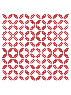 Трафарет объемный Орнамент геометрический японский, размер 19х19 см, толщина 0,5 мм