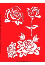 Трафарет объемный Розы, 21х26 см, толщина 0,5 мм