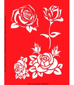 Трафарет объемный Розы, 21х26 см, толщина 0,5 мм