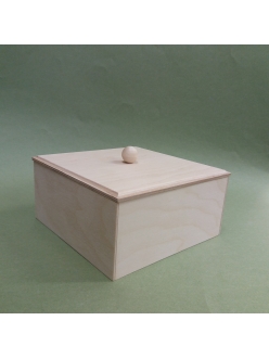 Заготовка коробка малая, фанера, 15х15х7 см, Россия