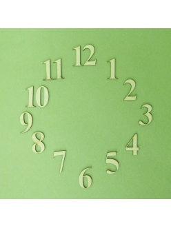 Цифры для часов деревянные арабские, 25 мм, фанера, Россия