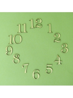Цифры для часов деревянные арабские LAZ-35-118, 35 мм, фанера, Россия