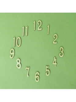 Цифры для часов деревянные арабские, 35 мм, фанера, Россия