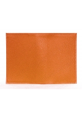Заготовка обложка на паспорт, натуральная кожа, цвет глубокий оранжевый, 13,0х19,0 см
