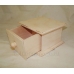 Заготовка коробка малая с выдвижным ящиком, фанера, 15х15х9 см, Россия