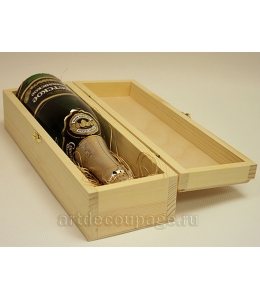 Заготовка короб для вина, сосна, 38х11х9.5 см, Россия