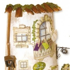 Мини черепица декоративная из глины, 1,8x2,9 см, 12 шт., Stamperia