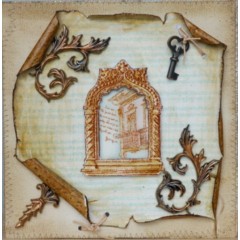 Штамп силиконовый на полимерном блоке LB1162 Frame with balcony, 9x6,5 см, La Blanche