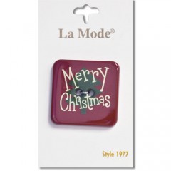 Декоративная пуговица "Merry Christmas" серия La Mode Christmas, Blumenthal Lansing