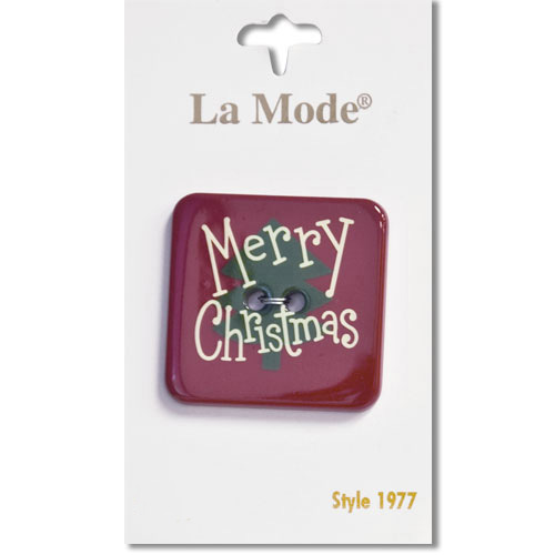 Декоративная пуговица "Merry Christmas" серия La Mode Christmas, Blumenthal Lansing