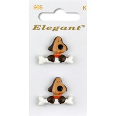 Декоративные пуговицы "Собачка с косточкой" 2 шт., серия Elegant, Blumenthal Lansing
