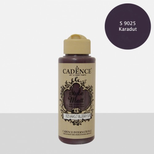 Краска акриловая Style Matt с бархатным эффектом, черная шелковица, 120 мл, Cadence