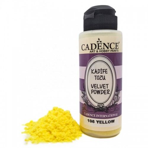 Пудра флок с эффектом бархата желтый, 120 мл, Cadence