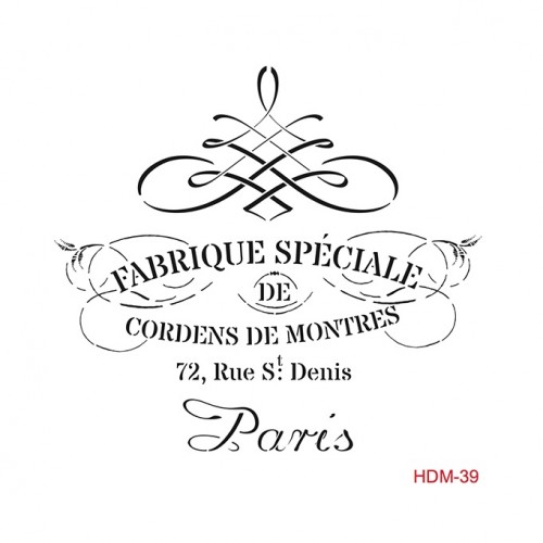 Трафарет универсальный Paris вензеля, 25х25 см, Cadence