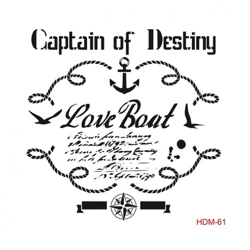 Трафарет универсальный Love Boat, 25х25 см, Cadence