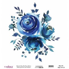 Рисовая бумага Watercolor Flower WFC014 цветочная композиция, Cadence 30х30 см