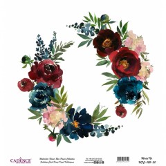 Рисовая бумага Watercolor Flower WFC022 цветочная композиция, Cadence 30х30 см