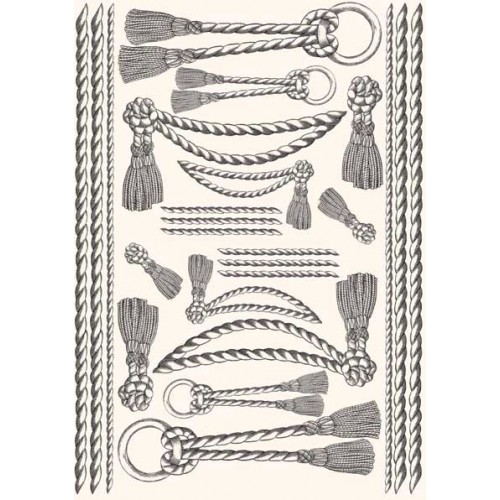 Декупажная карта Calambour PR 12 "Веревки и кисточки, стиль Print Room", 50х70 см