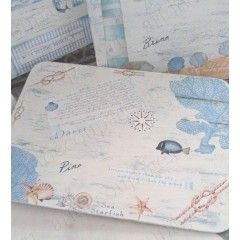 Рисовая бумага для декупажа Calambour TCR 01 "Морские элементы", 35х50 см, 20 г/см2