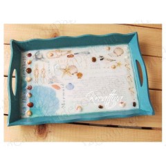 Рисовая бумага для декупажа Calambour TCR 01 "Морские элементы", 35х50 см, 20 г/см2