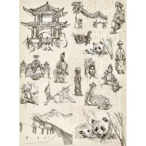 Рисовая бумага для декупажа Китай, 28,2х38,4 см, Craft Premier  
