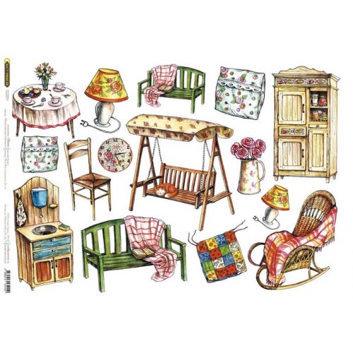 Рисовая бумага CP04150 Дача, 28,2х38,4 см, Craft Premier