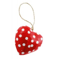 Заготовка фигурка из папье-маше "Сердце" на подвесе 8х8,8х4,5 см, Decopatch