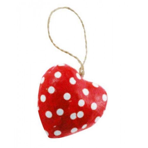 Фигурка из папье-маше "Сердце" на подвесе 8х8,8х4,5 см, Decopatch