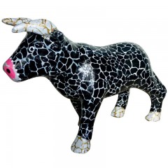 Бумага для декопатч 565 "Розовые цветы на черном", Decopatch (Франция), 30х40 см