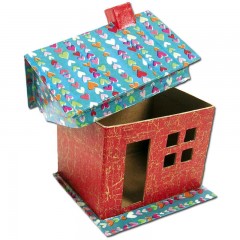 Бумага для декопатч 410 "Сердечки на голубом", Decopatch (Франция), 30х40 см