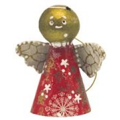 Бумага для декопатч 482 "Снежинки на красном", Decopatch (Франция), 30х40 см