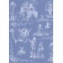 Бумага для декопатч 519 ХIХ век, голубой фон, Decopatch (Франция), 30х40 см